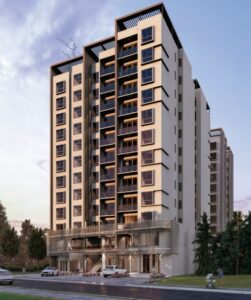 Exterior view of the modern apartments for sale in Karen, presented by Property KE.